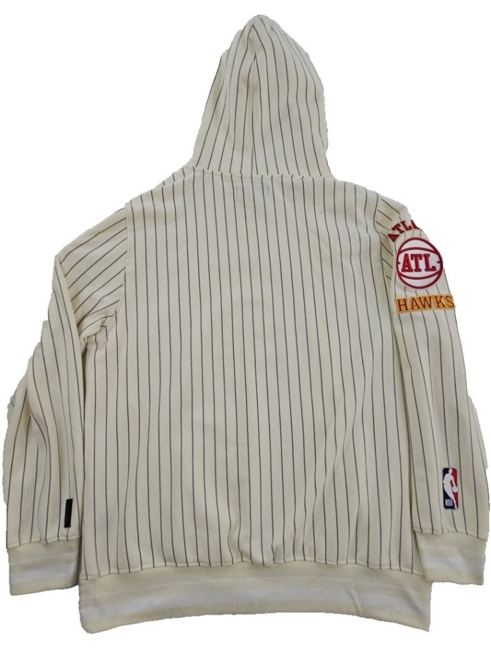Pro Standard Atlanta Hawks Men's Hoodie 3XL White Gray Pinstripe NWT NBA NEW - Picture 2 of 16
